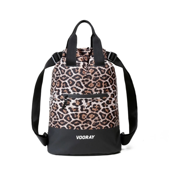 VOORAY Flex Cinch Backpack | Leopard Print - Picture 1 of 6
